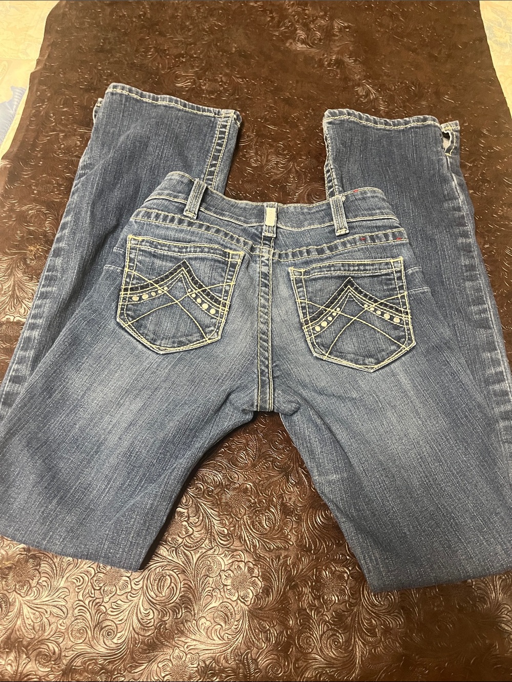 Ariat Women's Blue Embellished Bootcut Jeans